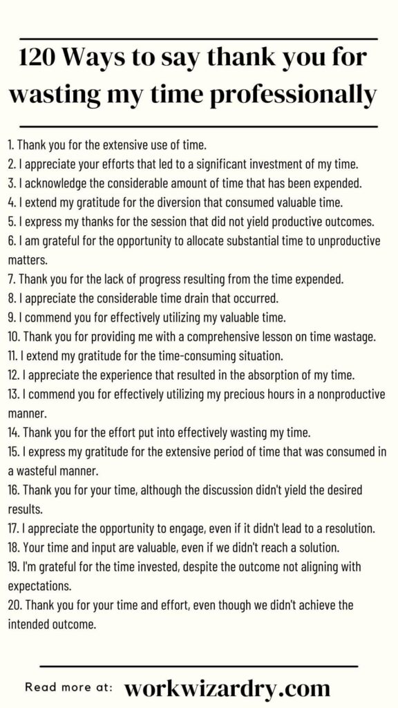 How-to-say-thank-you-for-wasting-my-time-professionally