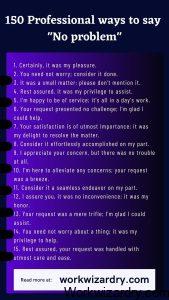 How To Say No Problem Professionally? (160 Examples, Synonyms, Meaning ...