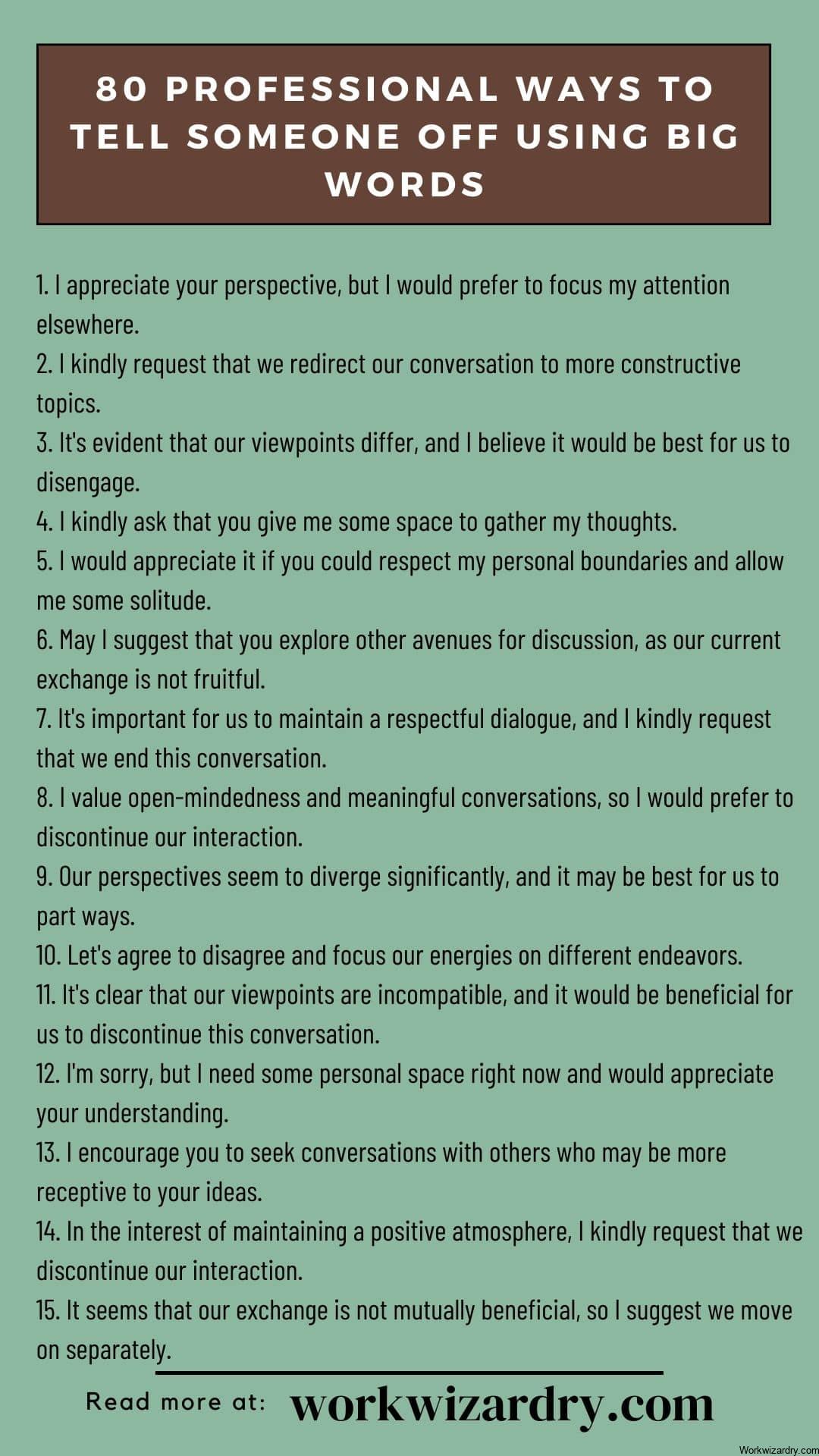 How To Tell Someone Off Using Big Words? (80 Examples With Professional