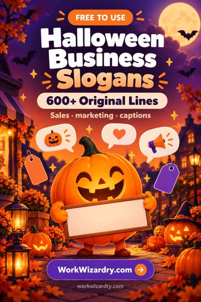 Halloween Business Slogans: 600+ Original Marketing, Sales and Promotion Slogans, Taglines and Captions 1 halloween business slogans pin 1 standard 1000x1500 1