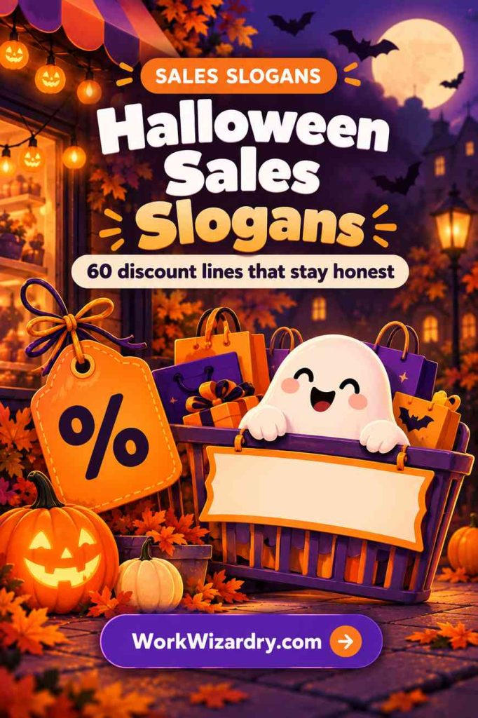 Halloween Business Slogans: 600+ Original Marketing, Sales and Promotion Slogans, Taglines and Captions 2 halloween business slogans sales pin 1000x1500 1