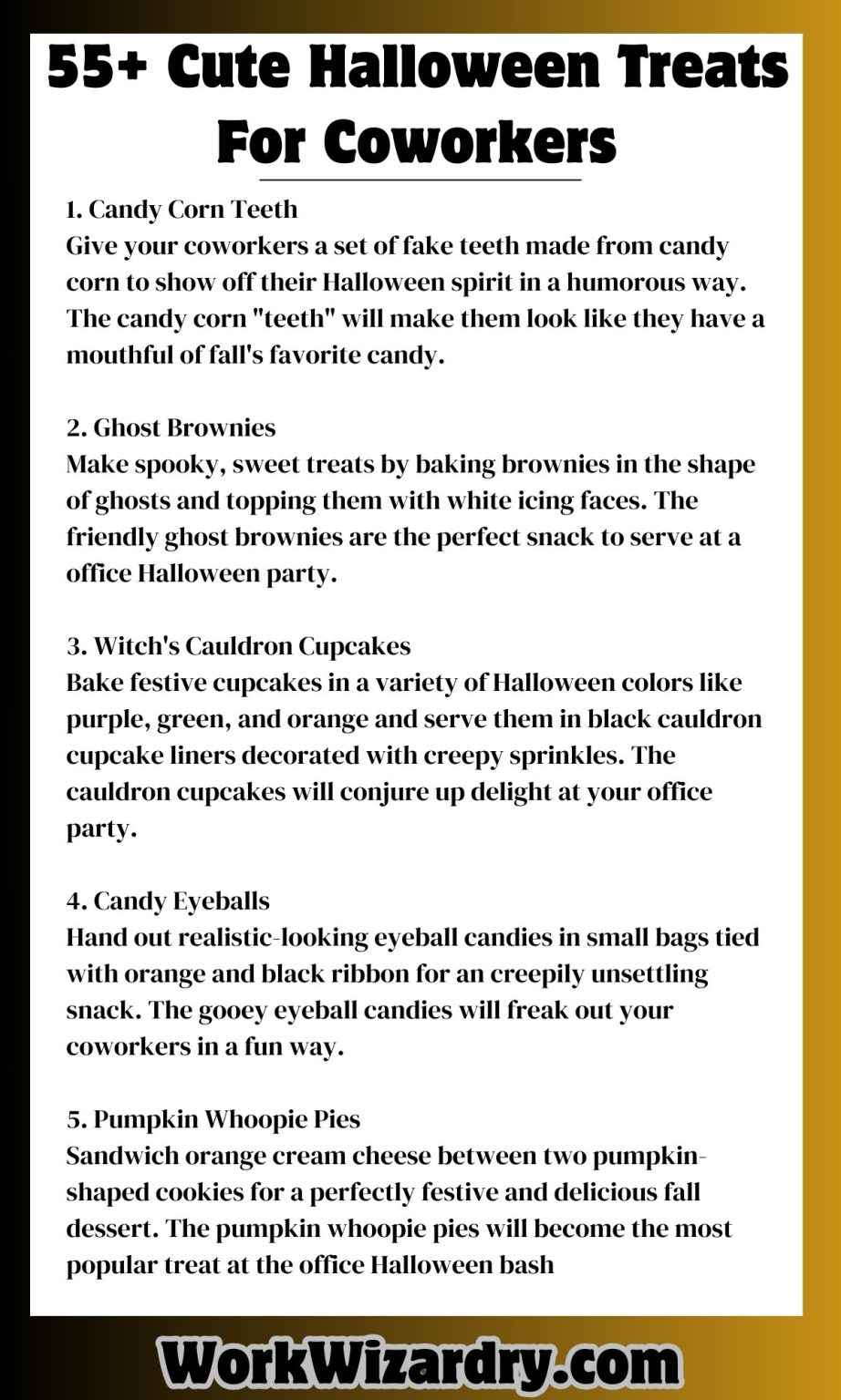 75 Halloween treats for coworkers (ideas and gifts 2023) Work Wizardry