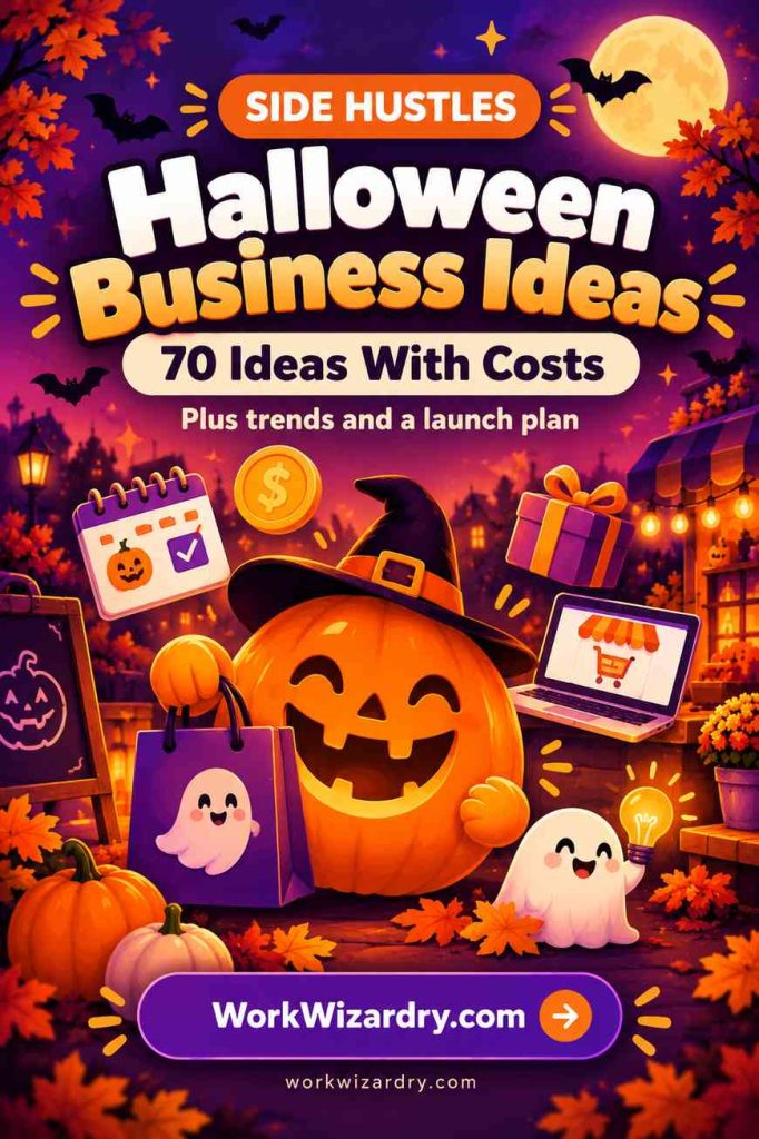 Halloween Business Ideas: 70 Side Hustles and Seasonal Business Models to Start, With Costs, Trends and a Launch Plan 1 halloween business ideas pin 1 standard 1000x1500 1