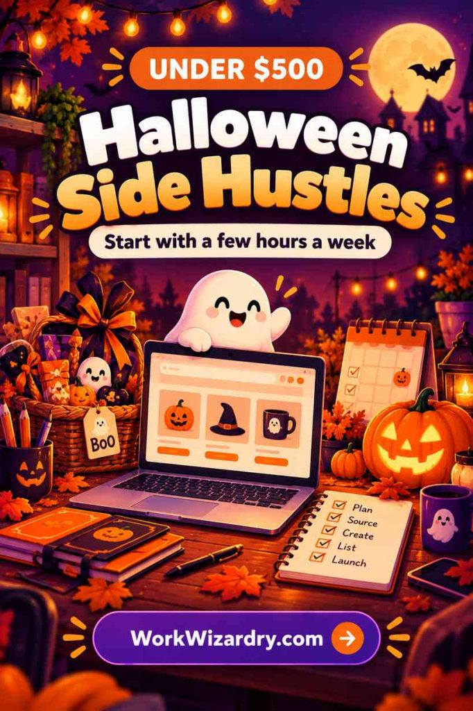Halloween Business Ideas: 70 Side Hustles and Seasonal Business Models to Start, With Costs, Trends and a Launch Plan 4 halloween business ideas side hustle pin 1000x1500 1