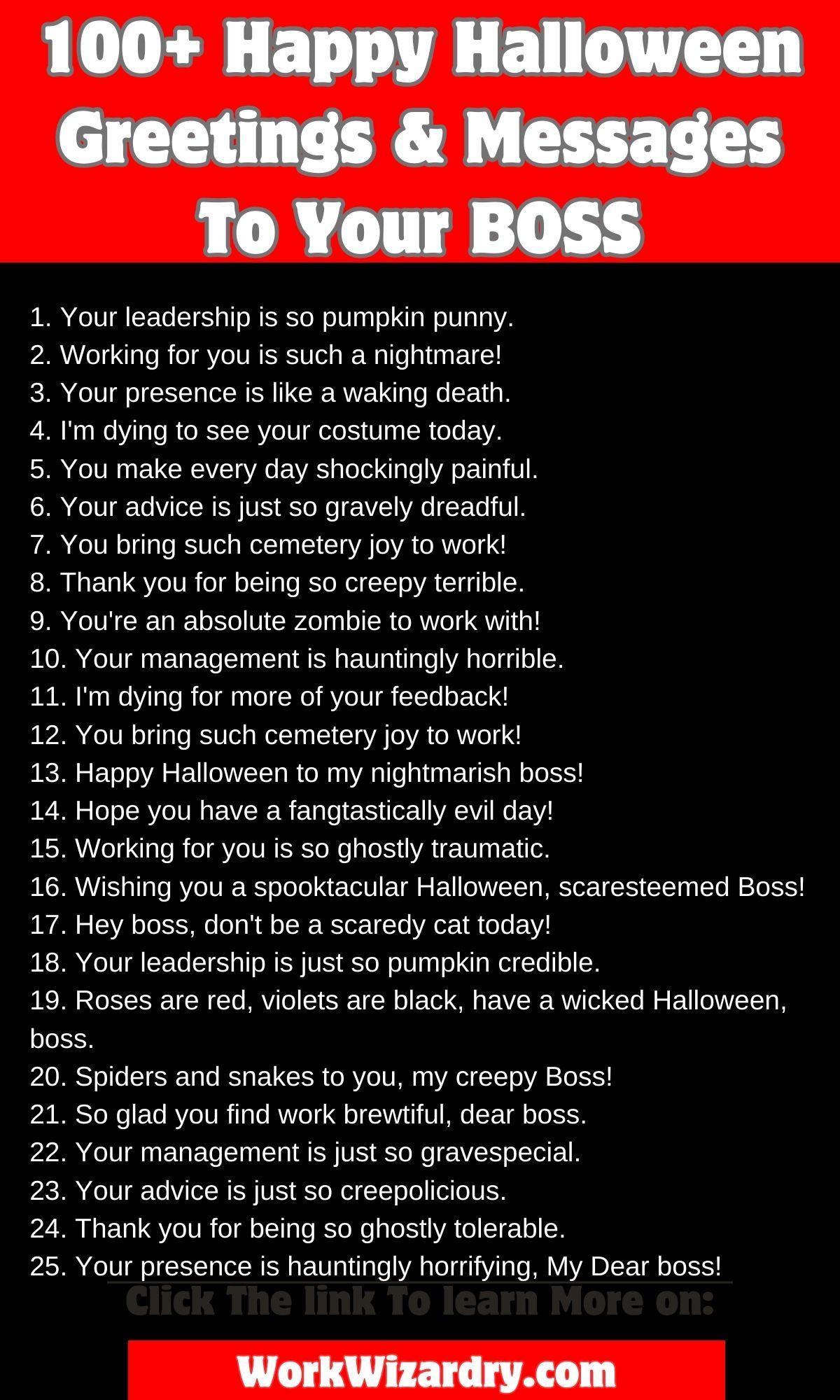 200+ Halloween Greetings, Wishes, And Messages For Workplace Coworkers