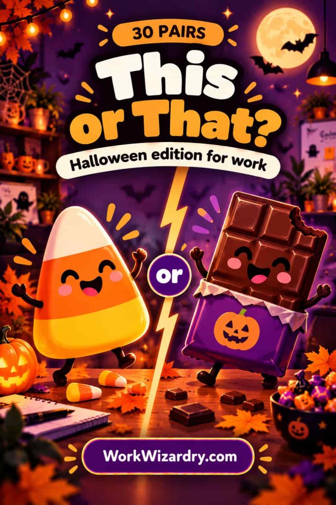 Halloween Icebreakers for Work: 150+ Questions, Formats and Scripts Your Team Will Actually Enjoy 4 halloween icebreaker this or that pin 1000x1500 1