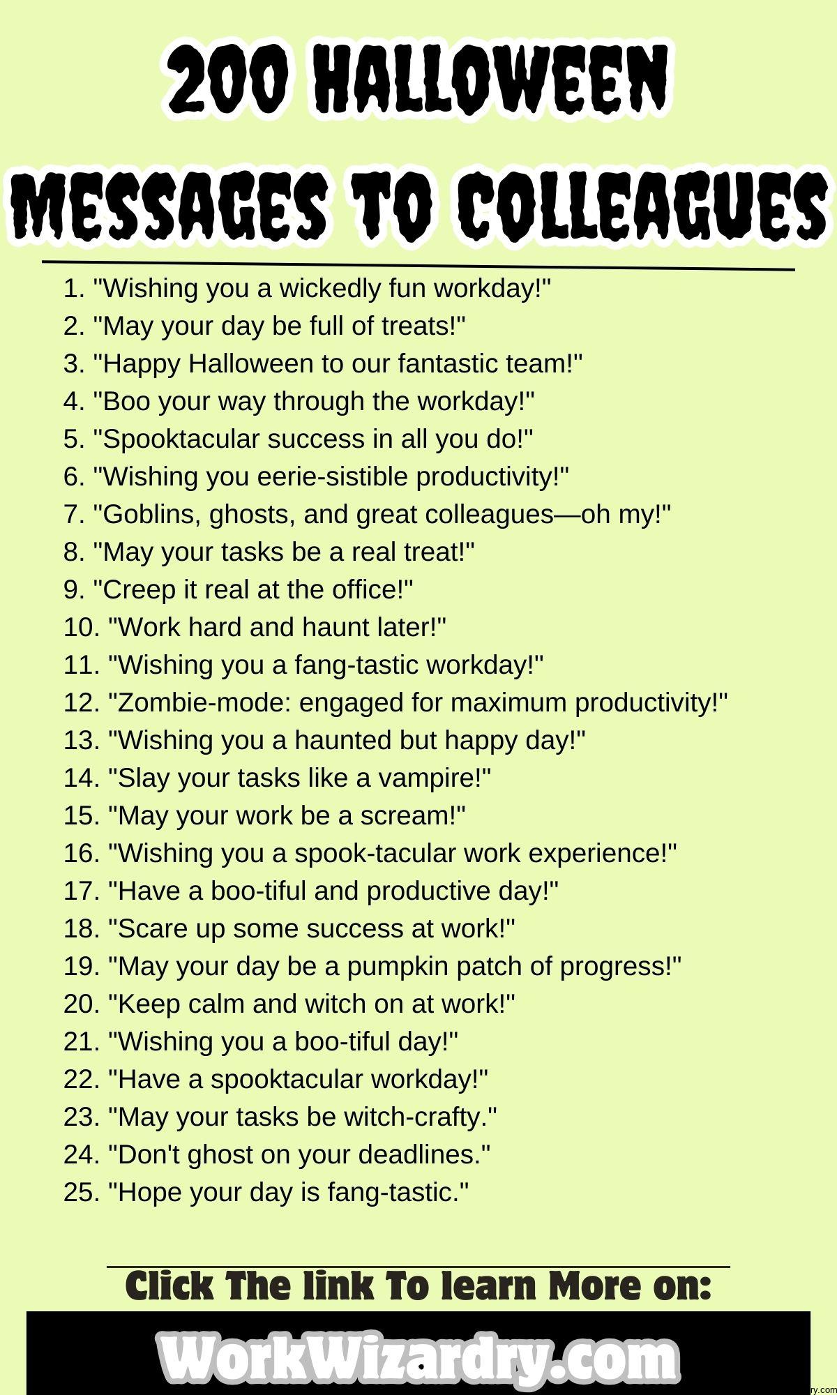 200+ Halloween Greetings, Wishes, And Messages For Workplace Coworkers