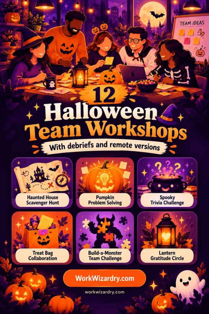 Halloween Team Building Activities: 12 Workshops That Actually Build the Team (With Scripts, Debriefs and a 4-Week Plan) 3 halloween team building activities workshops pin 1000x1500 1