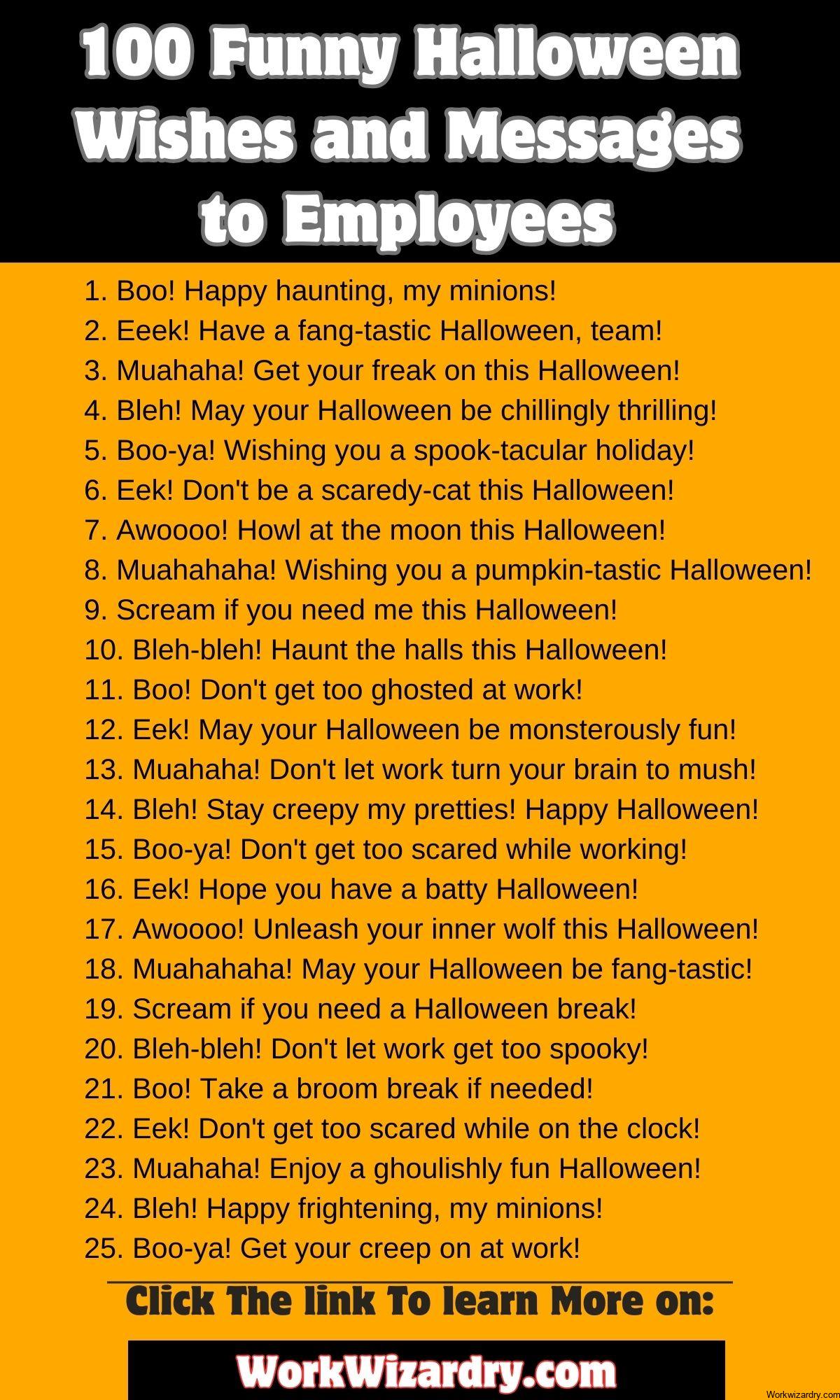 115 Happy Halloween Message To Employees [wishes, Greetings 2024