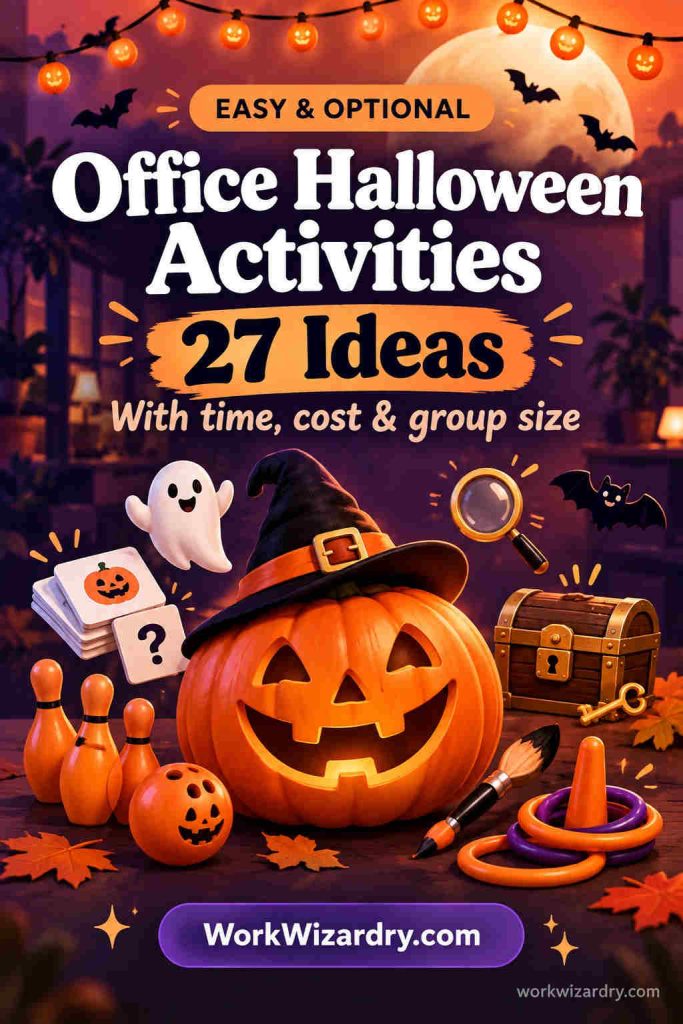 Office Halloween Activities: 27 Ideas and How to Run Them 3 office halloween activities pin 1 standard 1000x1500 1