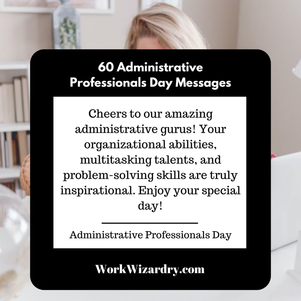 Administrative professionals day messages