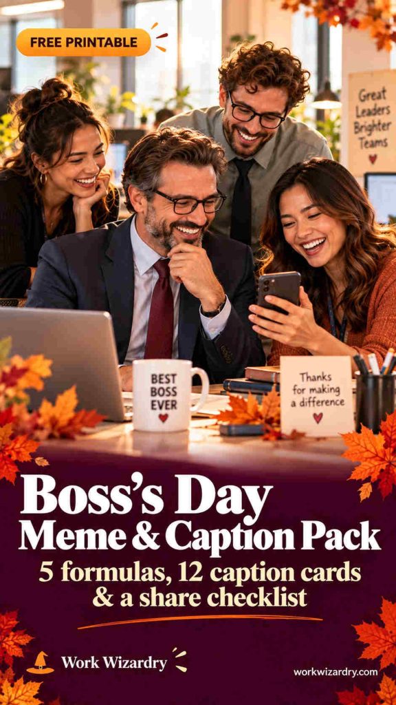 Boss's Day Memes: 20 Funny, Shareable Memes for Work (Plus Captions) 4 boss day memes pin 3 idea 1080x1920 1