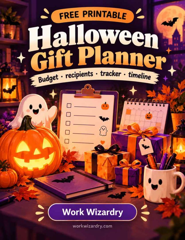 Halloween Gifts for Coworkers and Employees: 150+ Ideas by Budget, Role and Team (Rules, Costs and a Free Planner) 6 halloween gift planner cover