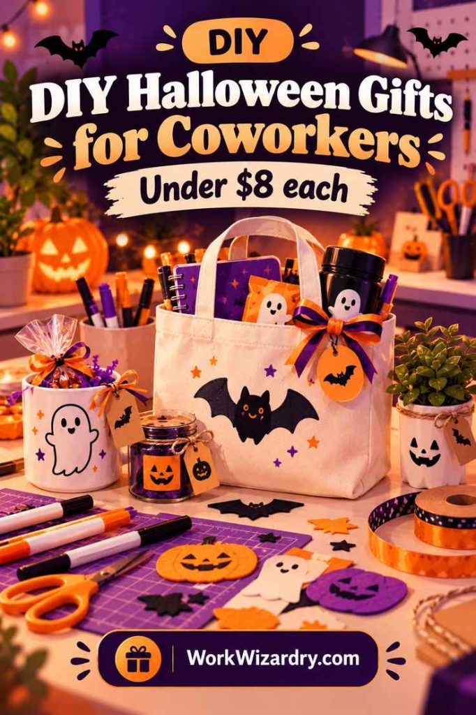 Halloween Gifts for Coworkers and Employees: 150+ Ideas by Budget, Role and Team (Rules, Costs and a Free Planner) 5 halloween gifts for coworkers diy pin 1000x1500 1