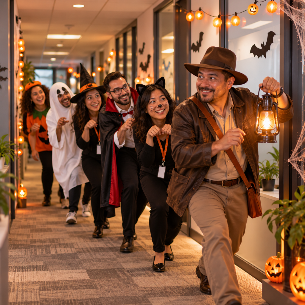 Halloween Work Memes: 60 Funny, Original Memes for Every Role (Share-Ready) 13 halloween work meme 11 leading the team to the halloween party just fol
