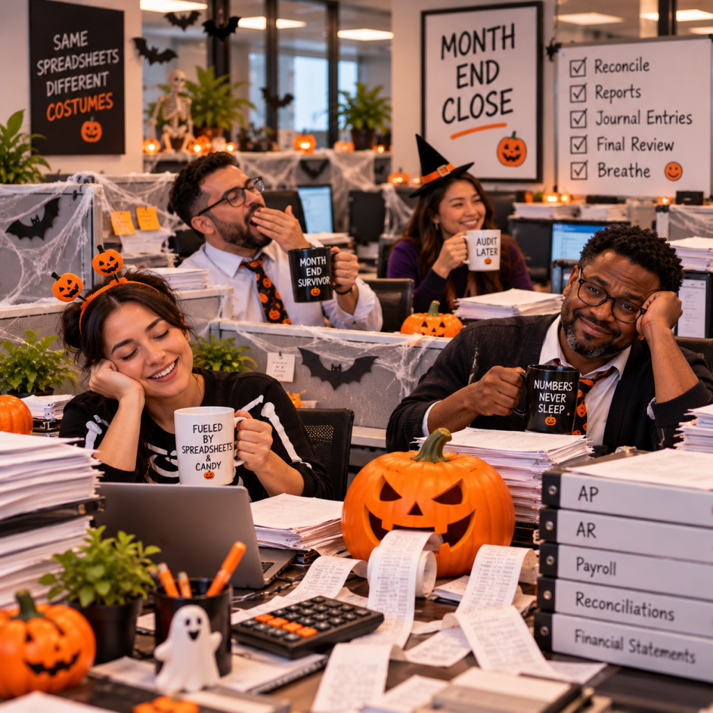 Halloween Work Memes: 60 Funny, Original Memes for Every Role (Share-Ready) 25 halloween work meme 22 month end close the scariest thing in october