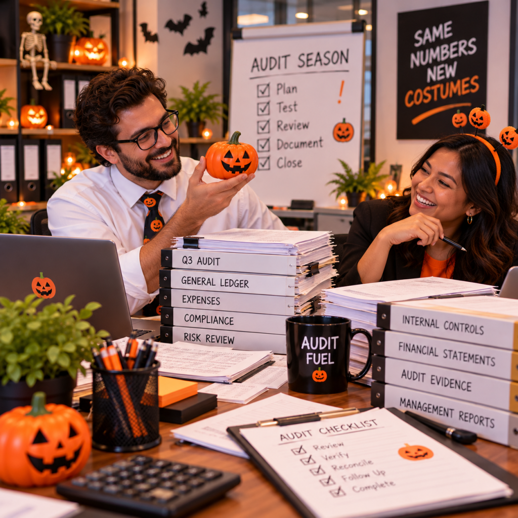 Halloween Work Memes: 60 Funny, Original Memes for Every Role (Share-Ready) 27 halloween work meme 24 audit season is more fun with a pumpkin