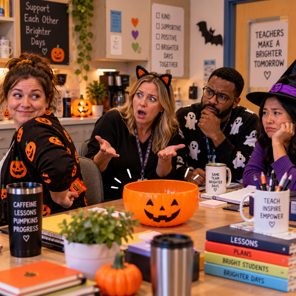 Halloween Work Memes: 60 Funny, Original Memes for Every Role (Share-Ready) 49 halloween work meme 46 staff room on halloween the candy is gone by 8 1