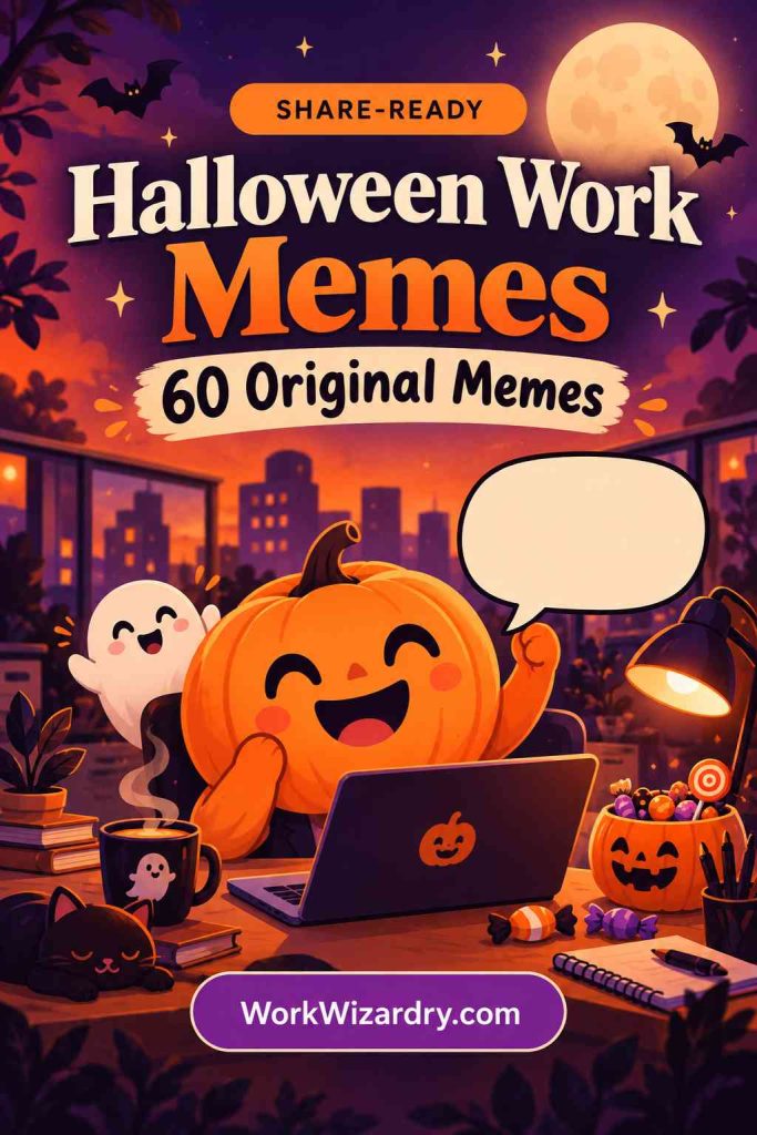 Halloween Work Memes: 60 Funny, Original Memes for Every Role (Share-Ready) 1 halloween work memes pin 1 standard 1000x1500 1