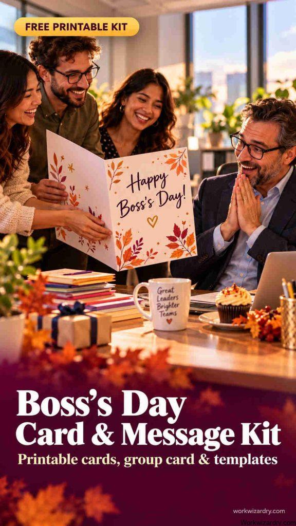 Happy Boss's Day Messages: 100+ Wishes and What to Write in a Card (2026) 4 happy boss day messages pin 3 idea 1080x1920 1