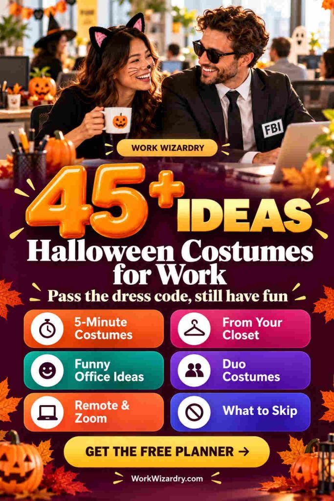 Halloween Costumes for Work: 45+ Office-Appropriate Ideas (Easy, Funny and Closet-Friendly) 2 halloween costumes for work pin 1 standard 1000x1500 1
