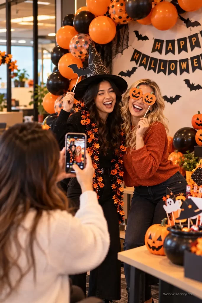 30 Halloween Spirit Week Ideas for Work: The Complete 2026 Office Theme Week Guide 26 halloween spirit week pin photo op corner