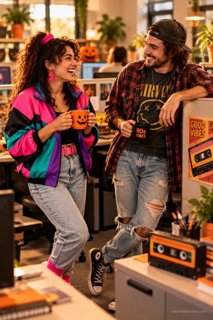 30 Halloween Spirit Week Ideas for Work: The Complete 2026 Office Theme Week Guide 5 retro office halloween spirit week pin decade day