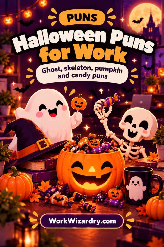 Halloween Jokes for Work: 250+ Clean Jokes, Puns and One-Liners for Every Office 4 halloween jokes for work puns pin 1000x1500 1