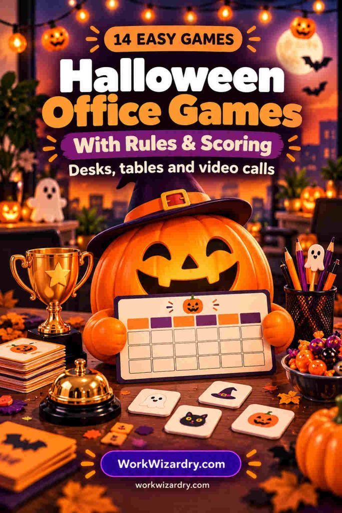 Halloween Office Games: 14 Easy Games for Work, With Rules, Scoring and Printable Materials 4 halloween office games pin 1 standard 1000x1500 1