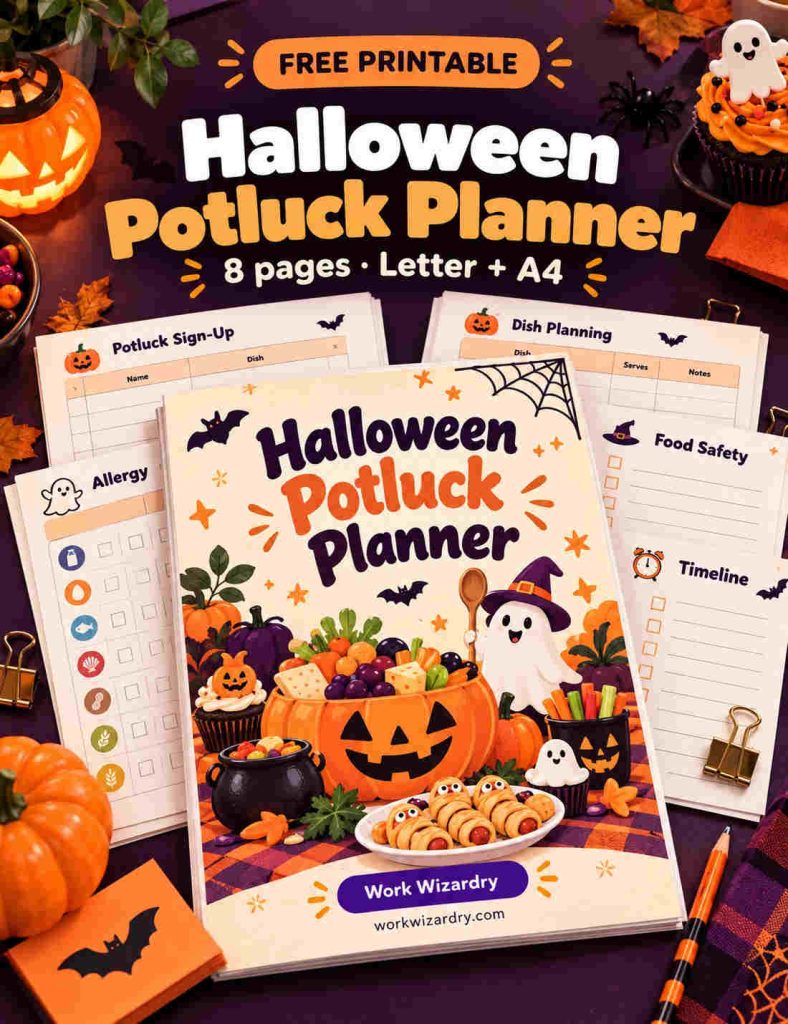Halloween Potluck Ideas for the Office: Easy Dishes, Allergy-Safe Tips and a Sign-Up Plan 9 halloween potluck planner cover