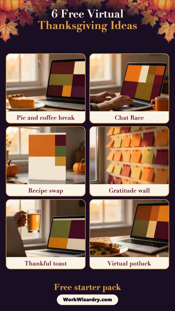 Virtual Thanksgiving Ideas for Work: 30 Ideas for Remote and Hybrid Teams (Parties, Games, Thank-Yous and Free Printables) 3 virtual thanksgiving ideas for work pin 3 idea 1080x1920 1